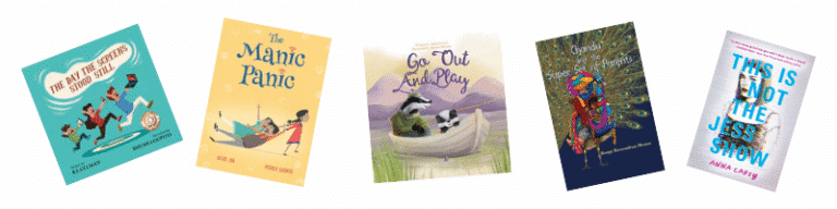 A raccoon paddles a canoe with 'Go Out And Play' text.