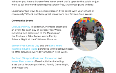 Screen-Free Week 2020 is postponed