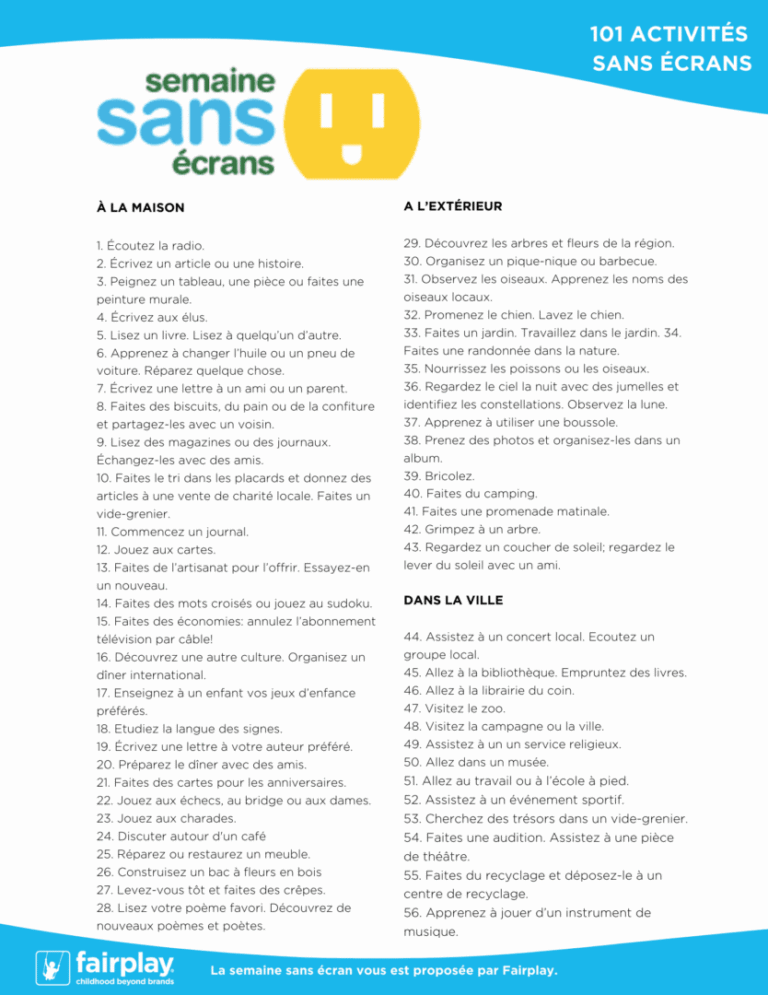 A detailed French text with various vocabulary and grammar exercises.