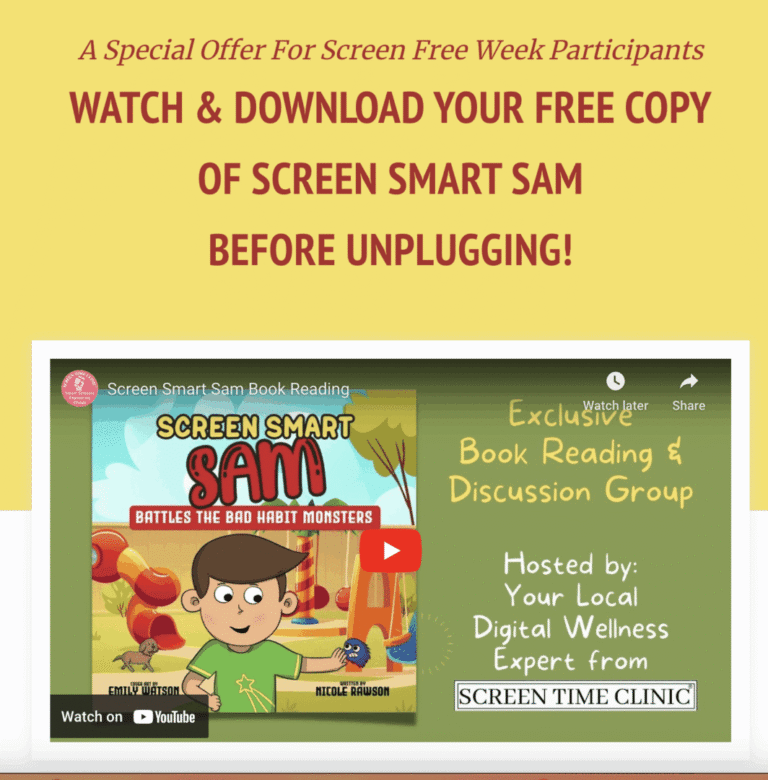 Promotional poster for a free screen smart app download event with a wellness host.