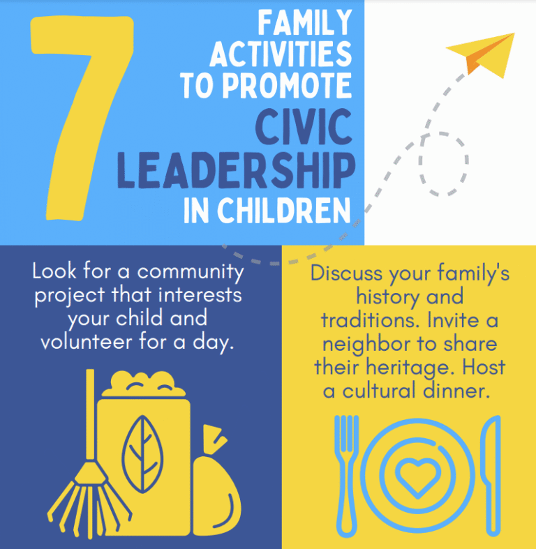 7 family activities to promote civic leadership in children.